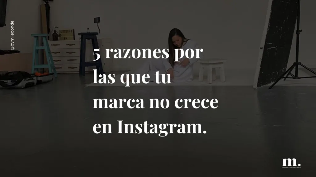 5 razones por las que tu marca no crece en Instagram.